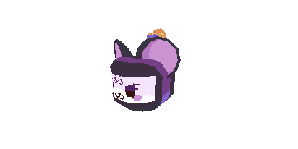 spoonie's mascot in low poly format spinning around in place